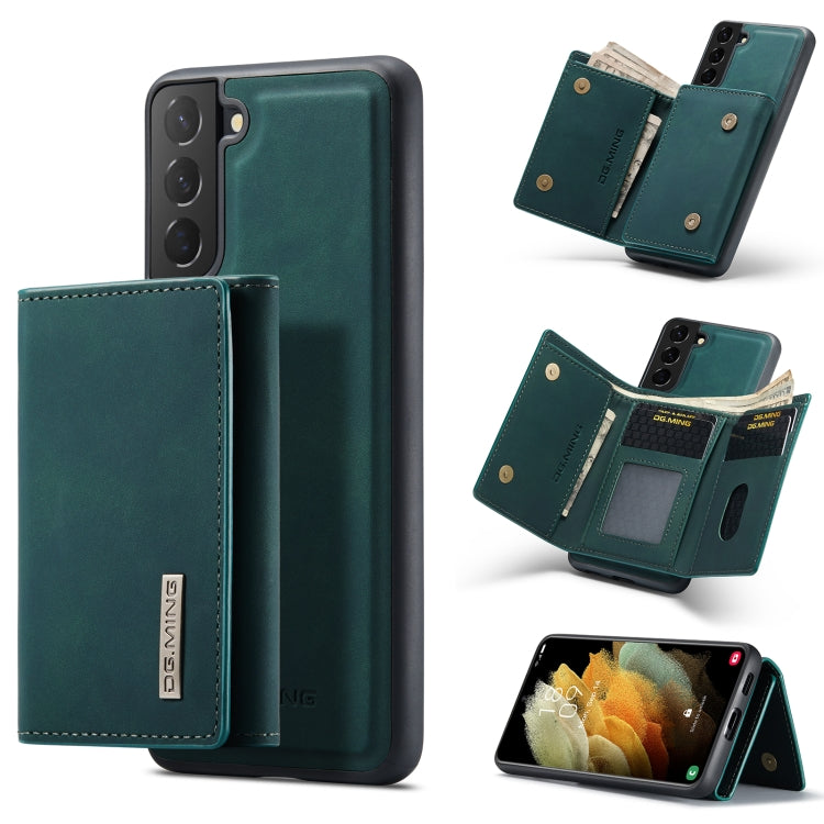 DG.MING M1 Series 3-Fold Multi Card Wallet Back Cover Shockproof Case with Holder Function, For Samsung Galaxy S21, For Samsung Galaxy S21 FE, For Samsung Galaxy S21+ For Samsung Galaxy S21 Green