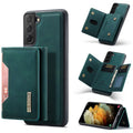 DG.MING M2 Series 3-Fold Multi Card Bag Back Cover Shockproof Case with Wallet & Holder Function, For Samsung Galaxy S21, For Samsung Galaxy S21 FE, For Samsung Galaxy S21+ For Samsung Galaxy S21 Green
