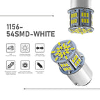 1 Pair E0052 9-14V 1156-54SMD-2835 6000K 1080LM White Light Car Decoding Turn Signal Reversing Light, E0052 – Waterproof, Ultra-thin