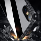 Shockproof Aviation Aluminum Metal Frame + Nano Glass + TPU Protective Case – Shockproof, TPU, For iPhone XR, For iPhone XS Max