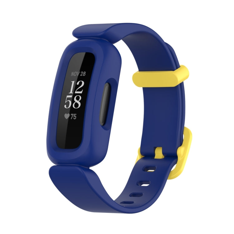 Watch Band – Silicone (Fitbit Ace 3) For Fitbit Ace 3 Inspire2 Dark Blue Yellow Buckle