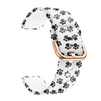 Silicone Printing Replacement Strap Watchband, For Xiaomi Haylou LS01 For Xiaomi Haylou LS01 White Paw Print
