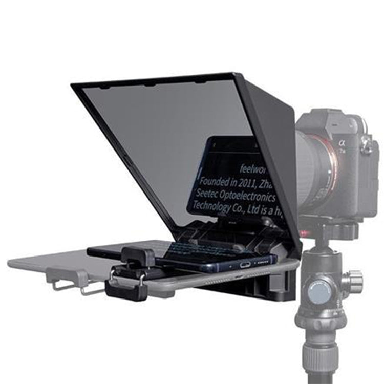 FEELWORLD TP2 Portable Teleprompter with Bluetooth Remote Control Lens Adapter Ring For SLR Camera, TP2 TP2