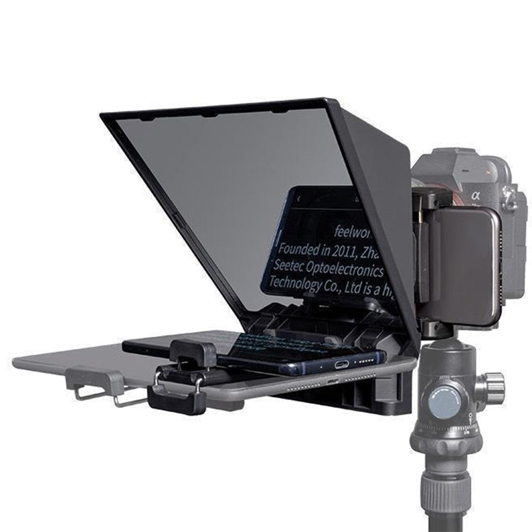 FEELWORLD TP2A NEW Portable Teleprompter with Remote Control & Lens Adapter Ring For Below 8 inches Mobile Phone / Tablet / SLR Camera, TP2A NEW TP2A NEW