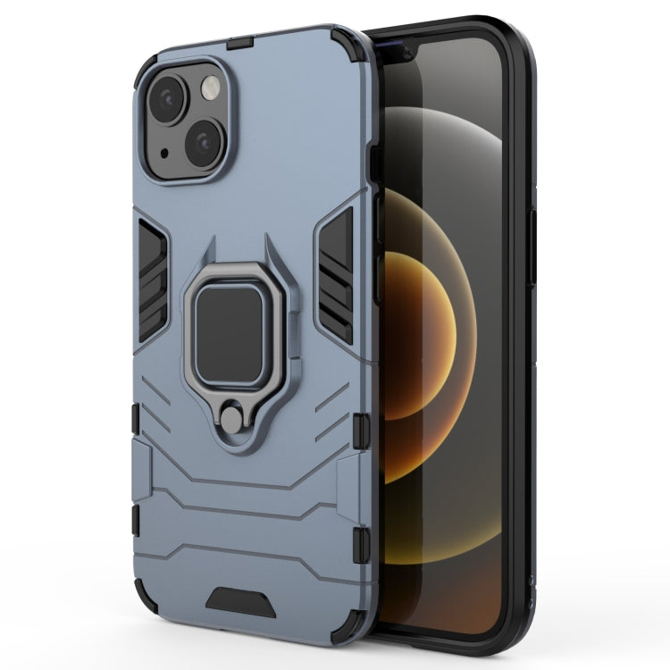 Shockproof PC + TPU Protective Case with Magnetic Ring Holder, For iPhone 13, For iPhone 13 Pro, For iPhone 13 Pro Max For iPhone 13 Navy Blue