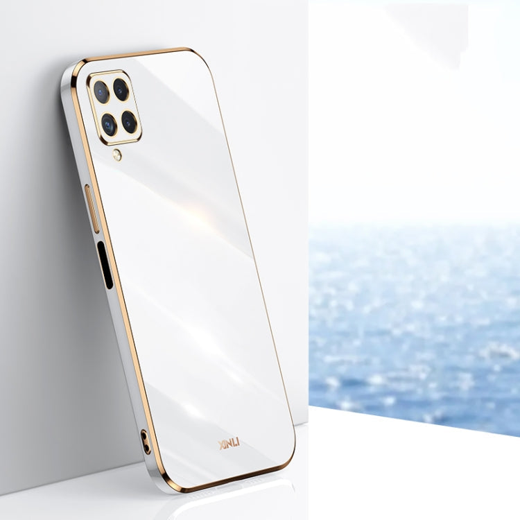 XINLI Straight Edge 6D Electroplate TPU Phone Case – TPU, For Samsung Galaxy A22 4G, For Samsung Galaxy A52 5G, For Samsung Galaxy A72 5G, For Samsung Galaxy A82 5G For Samsung Galaxy A22 4G White