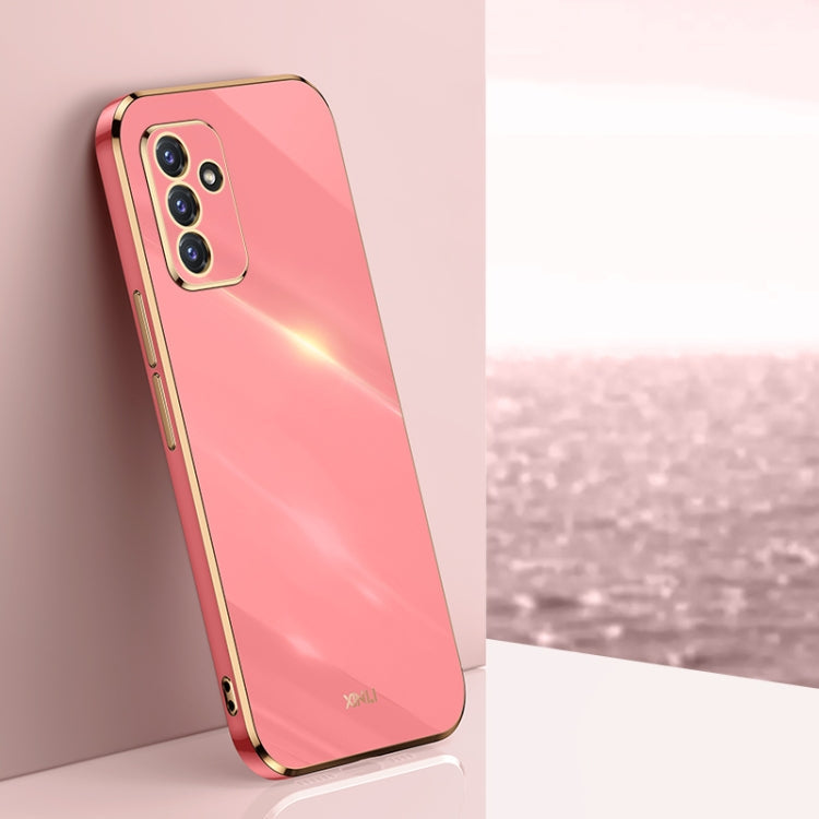 XINLI Straight Edge 6D Electroplate TPU Phone Case – TPU, For Samsung Galaxy A22 4G, For Samsung Galaxy A52 5G, For Samsung Galaxy A72 5G, For Samsung Galaxy A82 5G For Samsung Galaxy A82 5G Hawthorn Red