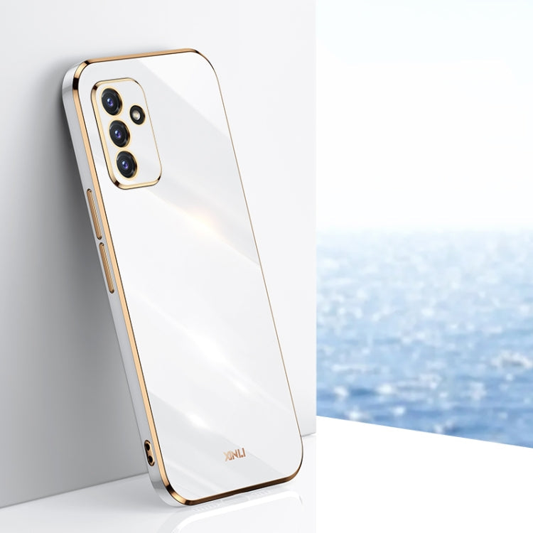 XINLI Straight Edge 6D Electroplate TPU Phone Case – TPU, For Samsung Galaxy A22 4G, For Samsung Galaxy A52 5G, For Samsung Galaxy A72 5G, For Samsung Galaxy A82 5G For Samsung Galaxy A82 5G White