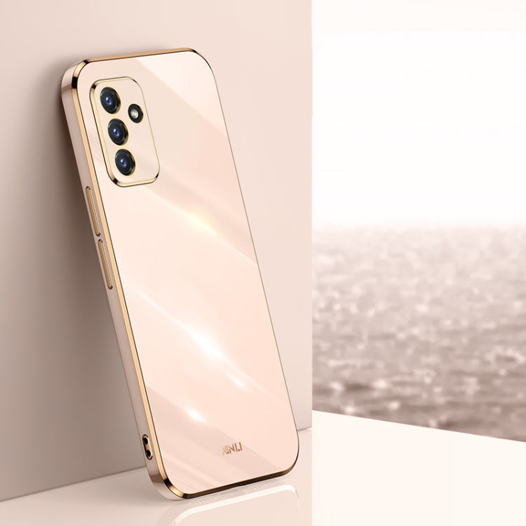 XINLI Straight Edge 6D Electroplate TPU Phone Case – TPU, For Samsung Galaxy A22 4G, For Samsung Galaxy A52 5G, For Samsung Galaxy A72 5G, For Samsung Galaxy A82 5G For Samsung Galaxy A82 5G Pink