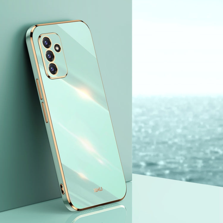 XINLI Straight Edge 6D Electroplate TPU Phone Case – TPU, For Samsung Galaxy A22 4G, For Samsung Galaxy A52 5G, For Samsung Galaxy A72 5G, For Samsung Galaxy A82 5G For Samsung Galaxy A82 5G Mint Green