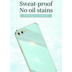 XINLI Straight Edge 6D Electroplate TPU Phone Case, For iPhone 6 / 6s, For iPhone 6 Plus / 6s Plus, For iPhone SE 2022 / SE 2020 / 8 / 7