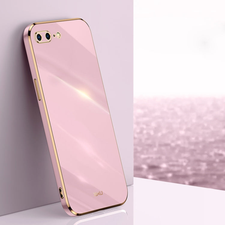 XINLI Straight Edge 6D Electroplate TPU Phone Case – TPU, For iPhone XS Max, For iPhone 8 Plus / 7 Plus, For iPhone 12 Pro For iPhone 8 Plus 7 Plus Cherry Purple