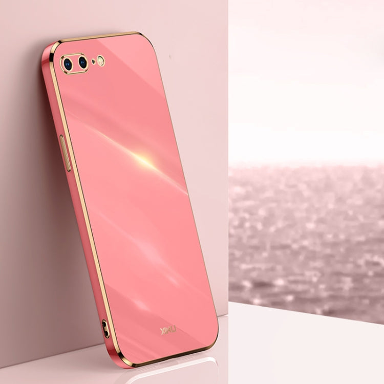 XINLI Straight Edge 6D Electroplate TPU Phone Case – TPU, For iPhone XS Max, For iPhone 8 Plus / 7 Plus, For iPhone 12 Pro For iPhone 8 Plus 7 Plus Hawthorn Red