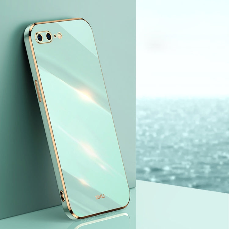 XINLI Straight Edge 6D Electroplate TPU Phone Case – TPU, For iPhone XS Max, For iPhone 8 Plus / 7 Plus, For iPhone 12 Pro For iPhone 8 Plus 7 Plus Mint Green
