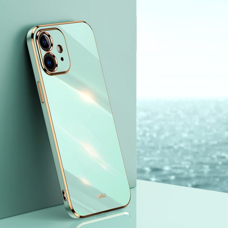 XINLI Straight Edge 6D Electroplate TPU Phone Case, For iPhone 11, For iPhone 11 Pro, For iPhone 11 Pro Max For iPhone 11 Mint Green