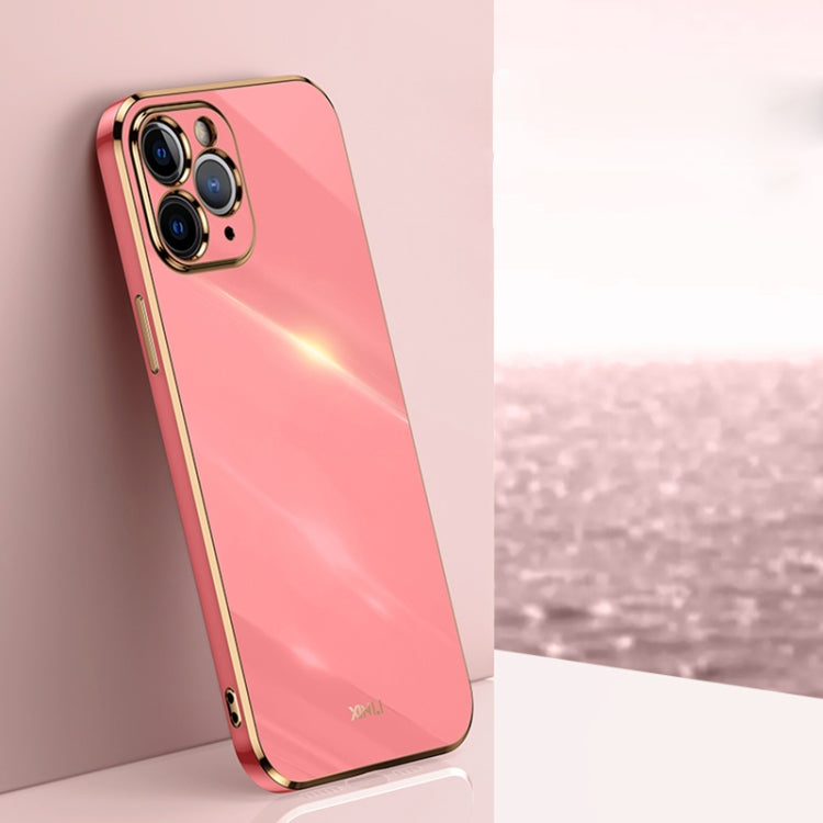 XINLI Straight Edge 6D Electroplate TPU Phone Case, For iPhone 11, For iPhone 11 Pro, For iPhone 11 Pro Max For iPhone 11 Pro Hawthorn Red