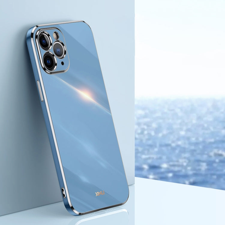 XINLI Straight Edge 6D Electroplate TPU Phone Case, For iPhone 11, For iPhone 11 Pro, For iPhone 11 Pro Max For iPhone 11 Pro Max Celestial Blue
