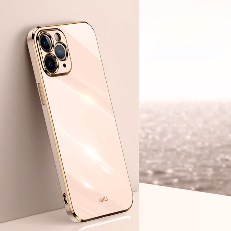 XINLI Straight Edge 6D Electroplate TPU Phone Case, For iPhone 11, For iPhone 11 Pro, For iPhone 11 Pro Max For iPhone 11 Pro Max Pink