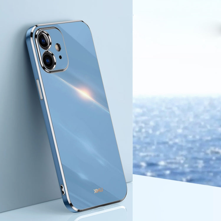 XINLI Straight Edge 6D Electroplate TPU Phone Case, For iPhone 12, For iPhone 12 mini, For iPhone 12 Pro Max For iPhone 12 mini Celestial Blue