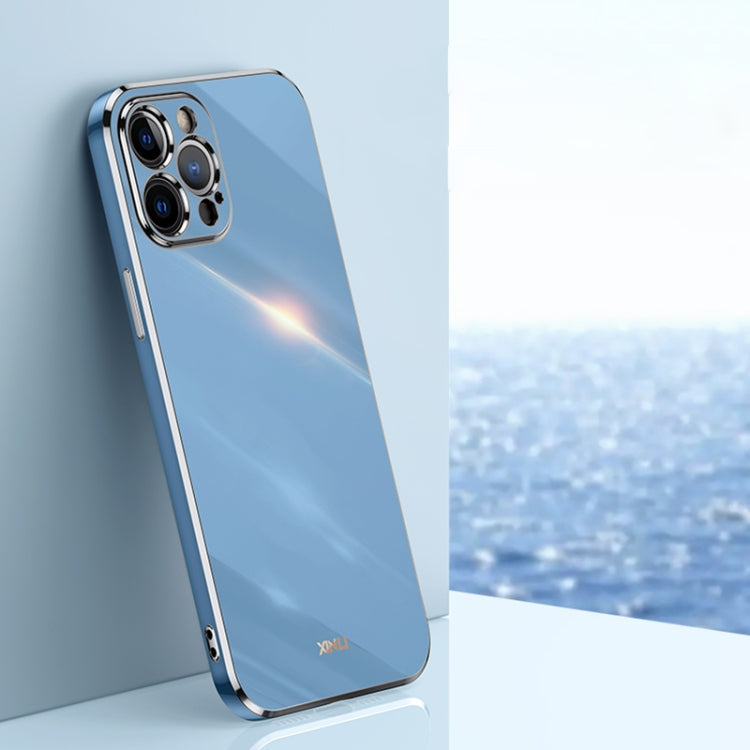 XINLI Straight Edge 6D Electroplate TPU Phone Case, For iPhone 12, For iPhone 12 mini, For iPhone 12 Pro Max For iPhone 12 Pro Max Celestial Blue