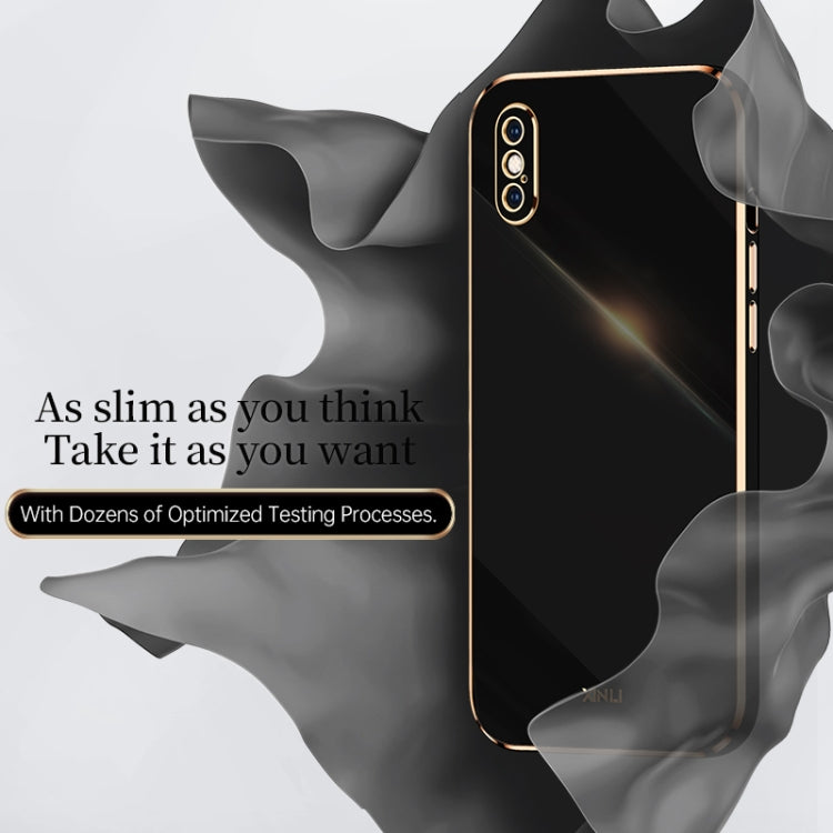XINLI Straight Edge 6D Electroplate TPU Phone Case, For iPhone X, For iPhone XR, For iPhone XS
