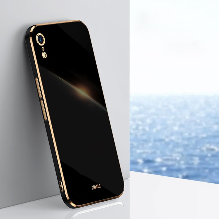 XINLI Straight Edge 6D Electroplate TPU Phone Case, For iPhone X, For iPhone XR, For iPhone XS For iPhone XR Black