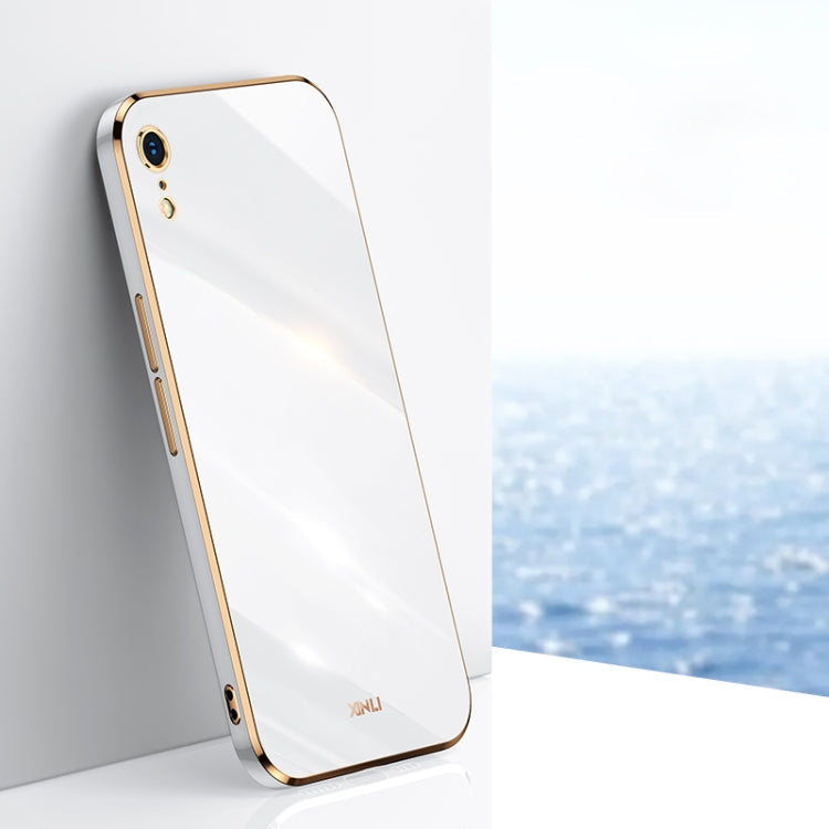 XINLI Straight Edge 6D Electroplate TPU Phone Case, For iPhone X, For iPhone XR, For iPhone XS For iPhone XR White