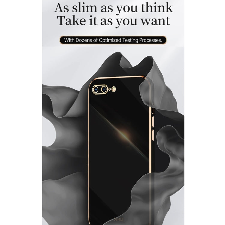 XINLI Phone Case – Straight Edge 6D Electroplate TPU Phone Case with Ring Holder, For... (iPhone 6)