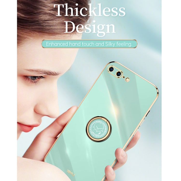 XINLI Phone Case – Straight Edge 6D Electroplate TPU Phone Case with Ring Holder, For... (iPhone 6)