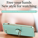 XINLI Phone Case – Straight Edge 6D Electroplate TPU Phone Case with Ring Holder, For... (iPhone 6)