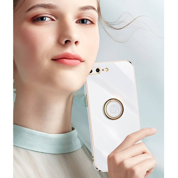XINLI Phone Case – Straight Edge 6D Electroplate TPU Phone Case with Ring Holder, For... (iPhone 6)