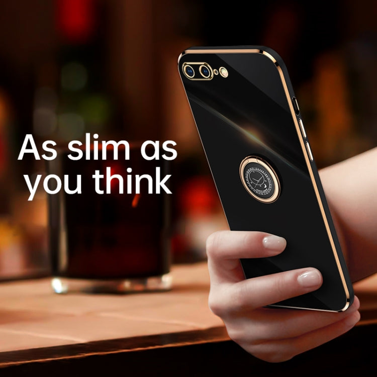 XINLI Phone Case – Straight Edge 6D Electroplate TPU Phone Case with Ring Holder, For... (iPhone SE 2022)