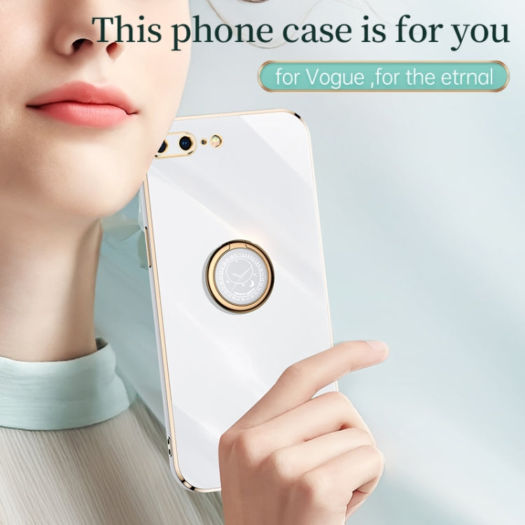 XINLI Phone Case – Straight Edge 6D Electroplate TPU Phone Case with Ring Holder, For... (iPhone SE 2022)