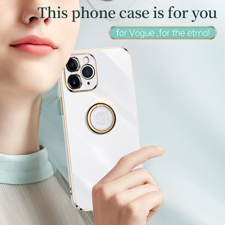 XINLI Phone Case – Straight Edge 6D Electroplate TPU Phone Case with Ring Holder, For... (iPhone 11 Pro Max)