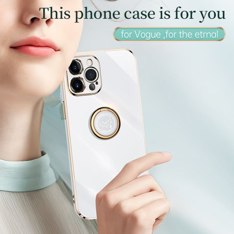XINLI Phone Case – Straight Edge 6D Electroplate TPU Phone Case with Ring Holder, For... (iPhone 12 Pro)