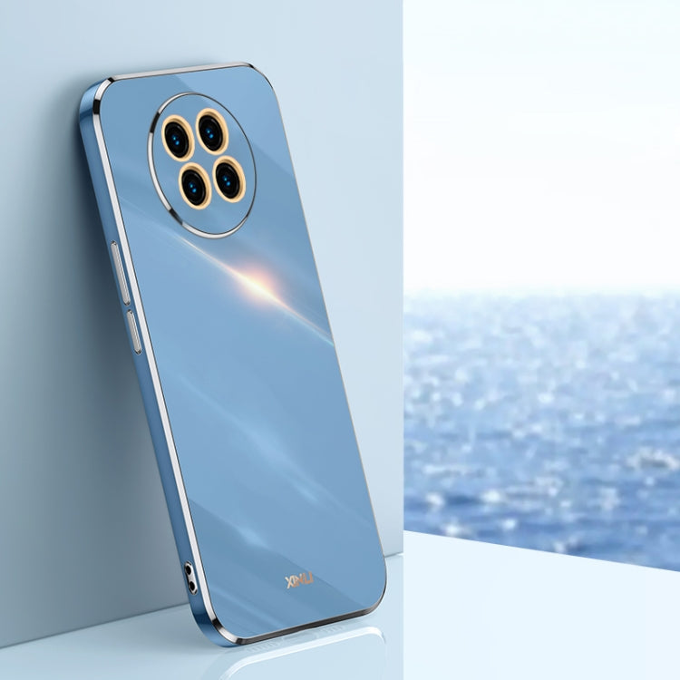 XINLI Straight Edge 6D Electroplate TPU Phone Case – TPU, For Huawei Mate 30, For Huawei Mate 30 Pro, For Huawei Mate 40 For Huawei Mate 30 Celestial Blue