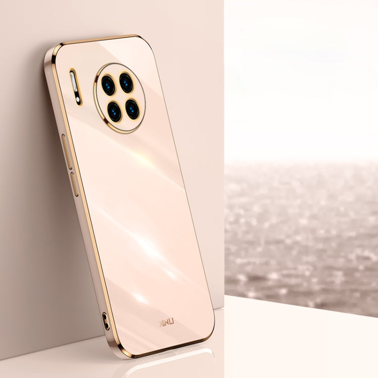 XINLI Straight Edge 6D Electroplate TPU Phone Case – TPU, For Huawei Mate 30, For Huawei Mate 30 Pro, For Huawei Mate 40 For Huawei Mate 30 Pink