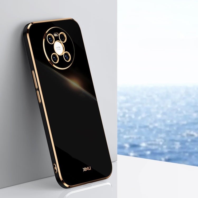 XINLI Straight Edge 6D Electroplate TPU Phone Case – TPU, For Huawei Mate 30, For Huawei Mate 30 Pro, For Huawei Mate 40 For Huawei Mate 40 Black