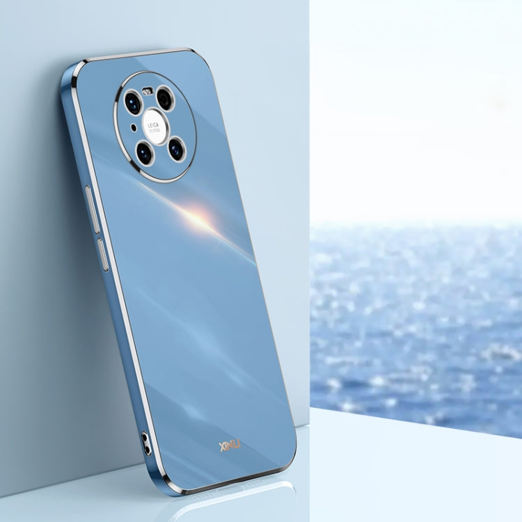 XINLI Straight Edge 6D Electroplate TPU Phone Case – TPU, For Huawei Mate 40 Pro, For Huawei nova 6 5G, For Huawei nova 6 SE For Huawei Mate 40 Pro Celestial Blue