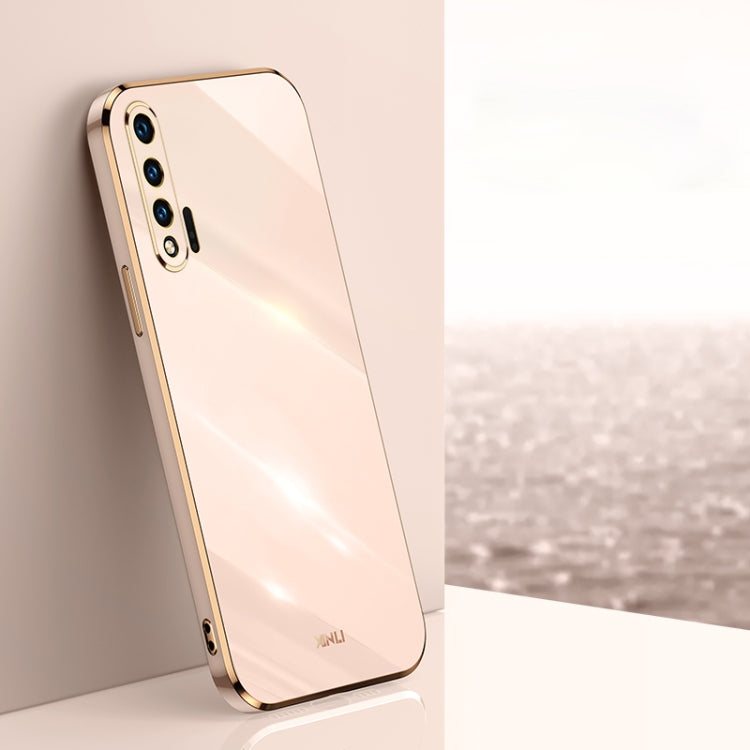 XINLI Straight Edge 6D Electroplate TPU Phone Case – TPU, For Huawei Mate 40 Pro, For Huawei nova 6 5G, For Huawei nova 6 SE For Huawei nova 6 5G Pink