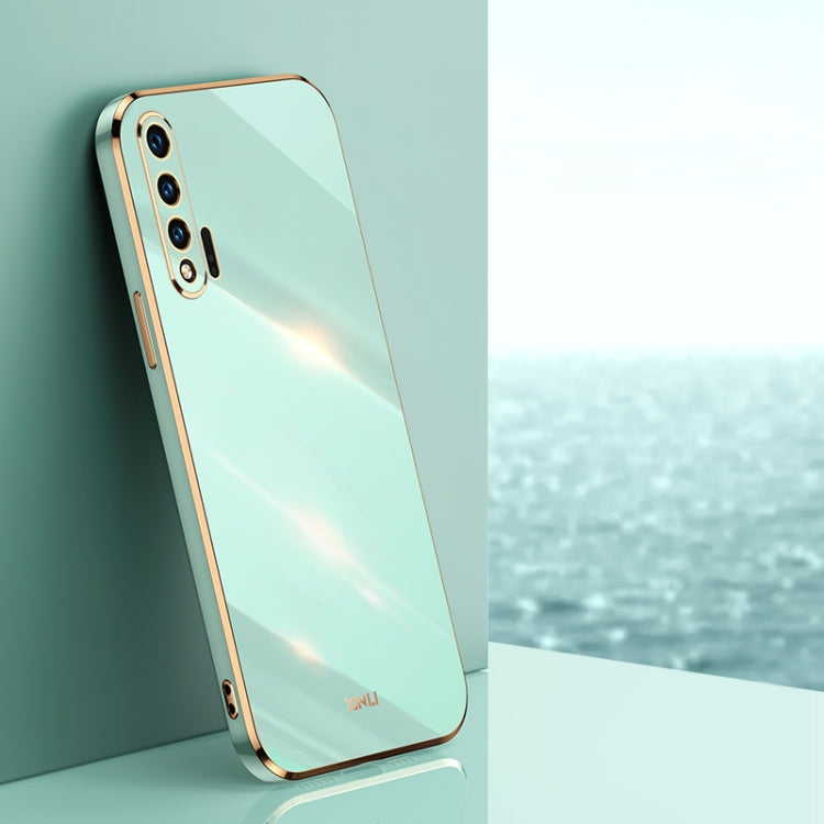 XINLI Straight Edge 6D Electroplate TPU Phone Case – TPU, For Huawei Mate 40 Pro, For Huawei nova 6 5G, For Huawei nova 6 SE For Huawei nova 6 5G Mint Green