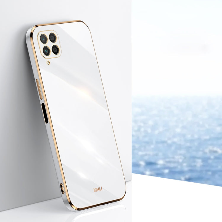 XINLI Straight Edge 6D Electroplate TPU Phone Case – TPU, For Huawei Mate 40 Pro, For Huawei nova 6 5G, For Huawei nova 6 SE For Huawei nova 6 SE White