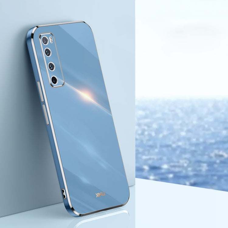 XINLI Straight Edge 6D Electroplate TPU Phone Case – TPU, For Huawei nova 7 5G, For Huawei nova 7 Pro 5G, For Huawei nova 7 SE For Huawei nova 7 5G Celestial Blue
