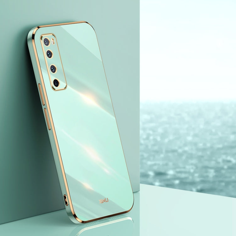 XINLI Straight Edge 6D Electroplate TPU Phone Case – TPU, For Huawei nova 7 5G, For Huawei nova 7 Pro 5G, For Huawei nova 7 SE For Huawei nova 7 5G Mint Green