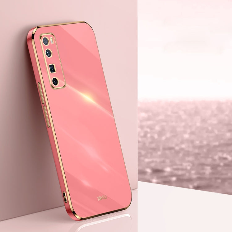 XINLI Straight Edge 6D Electroplate TPU Phone Case – TPU, For Huawei nova 7 5G, For Huawei nova 7 Pro 5G, For Huawei nova 7 SE For Huawei nova 7 Pro 5G Hawthorn Red