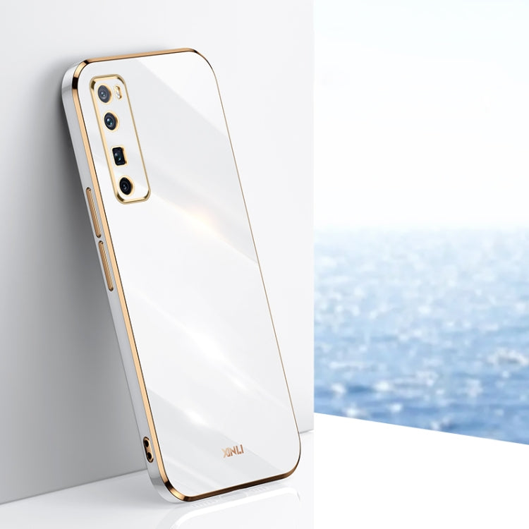 XINLI Straight Edge 6D Electroplate TPU Phone Case – TPU, For Huawei nova 7 5G, For Huawei nova 7 Pro 5G, For Huawei nova 7 SE For Huawei nova 7 Pro 5G White