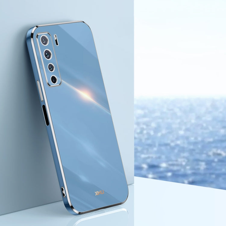XINLI Straight Edge 6D Electroplate TPU Phone Case – TPU, For Huawei nova 7 5G, For Huawei nova 7 Pro 5G, For Huawei nova 7 SE For Huawei nova 7 SE Celestial Blue