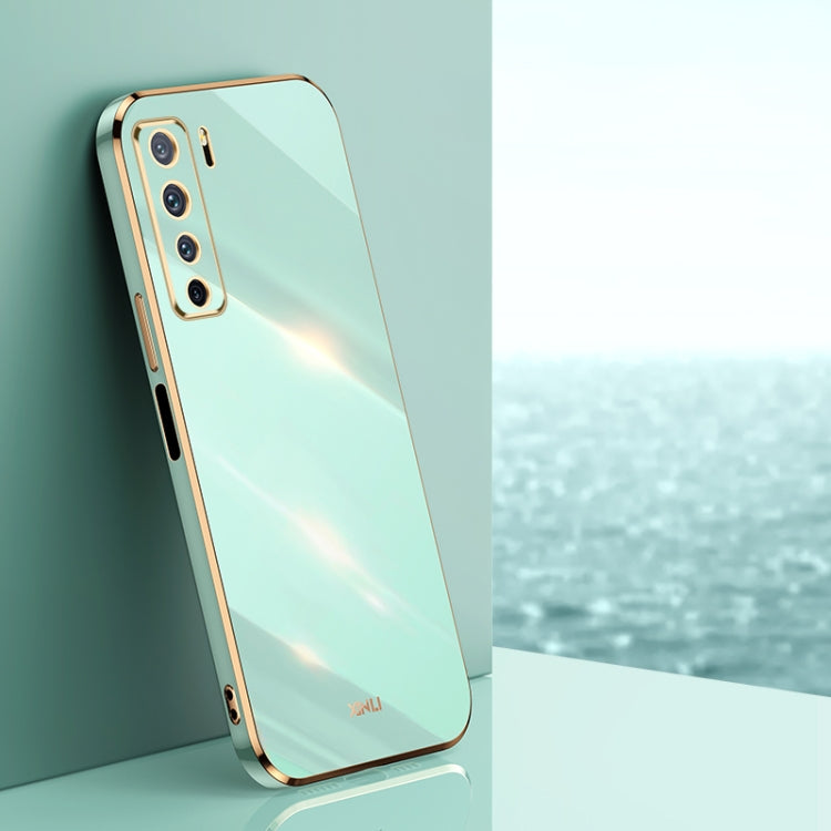 XINLI Straight Edge 6D Electroplate TPU Phone Case – TPU, For Huawei nova 7 5G, For Huawei nova 7 Pro 5G, For Huawei nova 7 SE For Huawei nova 7 SE Mint Green
