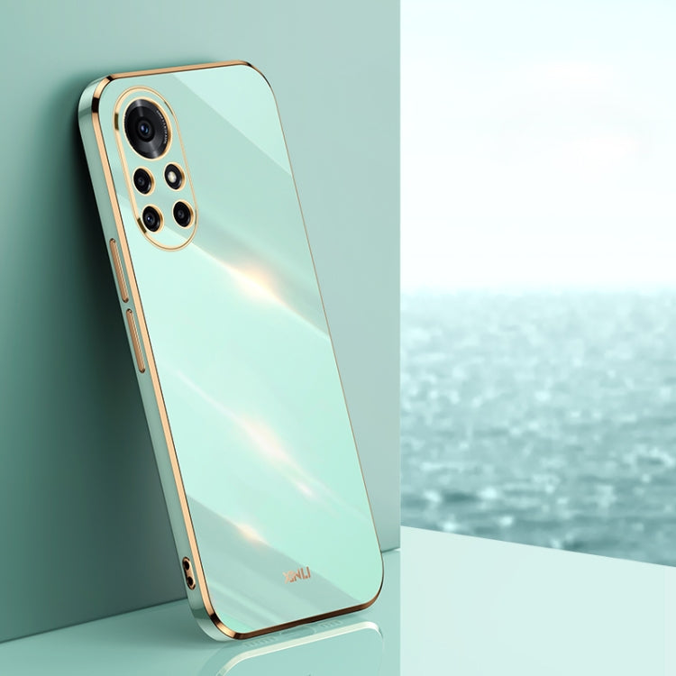 XINLI Straight Edge 6D Electroplate TPU Phone Case – TPU, For Huawei nova 8 Pro 5G, For Huawei nova 8 SE, For Huawei P30 For Huawei nova 8 Pro 5G Mint Green