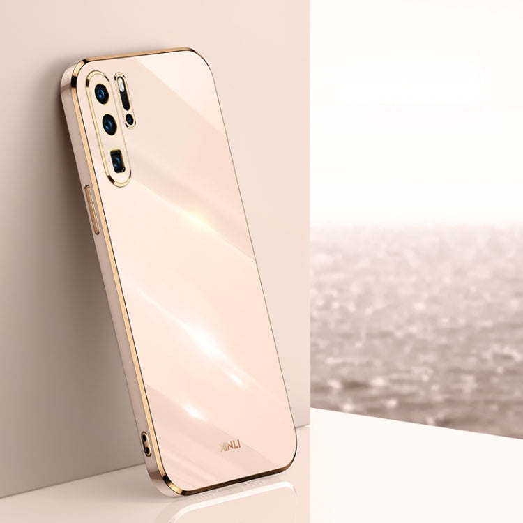 XINLI Straight Edge 6D Electroplate TPU Phone Case – TPU, For Huawei P30 Pro, For Huawei P30 Lite, For Huawei P40 For Huawei P30 Pro Pink